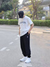 FILA FUSION斐樂潮牌針織長褲男2025夏季新款時尚寬松收口休閑褲 【男】正黑色-BK L 曬單實拍圖