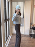 Calvin KleinJeans四季款女士潮流美式復(fù)古ck微彈洗水高腰闊腿牛仔褲J224475 1BY-牛仔深灰 27 曬單實(shí)拍圖