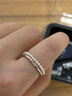 尤目糖紙戒指多層肌理戒圈新年生日情人節禮物送女友 銀色 15# 曬單實(shí)拍圖
