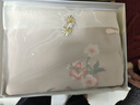 merridarno100%羊毛圍巾女士秋冬季中老年加厚保暖圍脖送媽媽披肩禮物禮盒裝 落雪思-粉黃 35X200 曬單實(shí)拍圖
