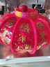 菲享新年燈籠大門掛的2025一對植絨大紅燈籠全家福過年陽臺led燈掛飾 60#五彩金?！具m合整排掛】無燈 【七彩金福字大紅燈籠一對裝】 曬單實(shí)拍圖