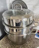 國風(fēng)蒸鍋304不銹鋼家用食品級三層大容量超大蒸魚(yú)專(zhuān)用蒸饅頭爐灶通用 雙篦蒸鍋28cm+送蒸包紙 2層 28cm 曬單實(shí)拍圖