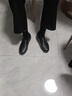 澳洲名袋鼠AUSFAMDS皮鞋男真皮2025夏季透氣中老年爸爸鞋軟底軟皮防滑一腳蹬休閑鞋 黑色【四季款】 42 曬單實(shí)拍圖