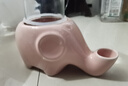 蒂樂森不濕下巴陶瓷大象飲水器波斯加菲貓狗無線不插電喝水神器自動(dòng)續(xù)水 馬卡龍粉+玻璃瓶_+長盤_+硅膠圈 曬單實(shí)拍圖