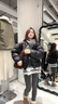 GARNUO泡芙格子短款羽絨服女輕薄白鴨絨2025冬季新款加厚圓領面包服外套 黑色 S 曬單實拍圖