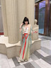 卡輯（KAARJIYY）漢服女永夜星河春夏季日常古裝流仙裙凌妙妙同款齊腰襦裙超仙飄逸 半壁+里衣+吊帶+裙子+披帛+腰帶 均碼 90-140斤可穿 曬單實(shí)拍圖