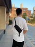 安踏（ANTA）王一博同款斜挎包 男女休閑運(yùn)動(dòng)通勤包簡(jiǎn)約百搭輕便騎行單肩胸包 基礎(chǔ)黑-1 均碼 曬單實(shí)拍圖