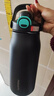 富光保溫杯大容量水杯316不銹鋼男女高顏值戶(hù)外運動(dòng)帶吸管杯壺便攜 黑色1800ml(純色款) 曬單實(shí)拍圖