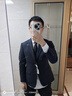 報喜鳥(niǎo)羊毛西服套裝(上衣)抗皺男西裝外套修身正裝KEBB246020U藍46B 曬單實(shí)拍圖
