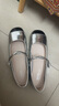 大東瑪麗珍女鞋2025新款爆款時(shí)尚氣質(zhì)百搭淺口平底單鞋0227 銀色 40 曬單實(shí)拍圖