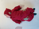 babylove寶寶連體衣針織紅毛衣秋冬保暖綿羊毛哈衣爬服嬰兒喜慶圣誕衣服 曬單實(shí)拍圖
