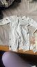 早產(chǎn)兒嬰兒衣服低體重早產(chǎn)寶寶連體按扣哈衣小碼小碼超小純棉 牛奶熊按扣連四季款 M（適合4斤左右寶寶）42碼 曬單實(shí)拍圖
