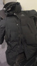 鴨鴨（YAYA）羽絨服男款冰殼系列零下20度抗寒羽絨服男女冬季新款過膝外套 青光黑 XL (180) （充絨273g） 曬單實(shí)拍圖