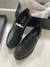 老人頭男士商務(wù)休閑皮鞋軟底豆豆鞋真皮透氣一腳蹬駕車(chē)鞋子英倫樂(lè )福男鞋 黑色 41 (255mm) 曬單實(shí)拍圖