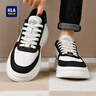 海瀾之家HLA男鞋百搭舒適小白男增高板鞋男潮流休閑鞋男 M041 白黑色 42 曬單實(shí)拍圖