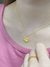 法蔻四葉草黃金項鏈女999足金吊墜鎖骨鏈紀念生日禮物送女友老婆 黃金四葉草項鏈 曬單實拍圖