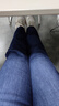 絲柏舍高腰加絨牛仔褲2025冬裝新款女裝時(shí)尚簡(jiǎn)約闊腿喇叭褲 曬單實(shí)拍圖