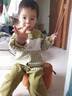 G.DUCKKIDS小黃鴨童裝男童套裝春秋季2024新款兒童衣服寶寶小狗棒球服三件套 KN24107小狗豎條-卡其色 90 建議1~2歲【 80-90cm】 曬單實拍圖