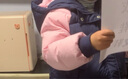 戴維貝拉（DAVE＆BELLA）冬裝新款短款小女孩羽絨服防水中大童外套連帽女童上衣兒童外衣 藏青色【現貨】 120cm 【充絨量67.5g】 曬單實(shí)拍圖