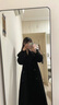 燦圖黑色西裝毛呢大衣女裝春秋季韓版高級(jí)感寬松加厚風(fēng)衣外套休閑衣服 黑色【加棉加厚】 M 曬單實(shí)拍圖