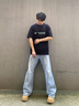 卡賓（CABBEEN）【索羅娜涼感】短袖男士T恤激光燒花舒適百搭休閑夏季短袖T恤男 煤黑色01（寬松版型） XL /180/52 曬單實拍圖