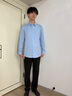 九牧王襯衫男裝【免燙抗菌】長袖襯衫男易打理翻領商務正裝上衣男 修身版+淺藍+TC1DX40727 L 碼175/92A(40) 曬單實拍圖