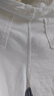 皮爾卡丹（pierre cardin）白色闊腿牛仔褲女2025年新款春秋季高腰寬松顯瘦垂感窄版直筒褲子 白色 2XL 30 曬單實(shí)拍圖