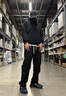EssentialsFEAR OF GOD歐美潮牌ESSENTIALS立體膠標(biāo)加絨FOG秋冬男女連帽帽衫 黑色-加絨 L 曬單實(shí)拍圖
