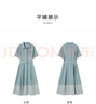 對(duì)白復(fù)古懷舊拼接牛仔連衣裙女2025夏季新款氣質(zhì)休閑藍(lán)色襯衫裙子 懷舊牛仔藍(lán) S 曬單實(shí)拍圖