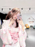 唐努烏洛麗塔萌喵Lolita洋裝可愛(ài)和風(fēng)女仆連衣裙 粉色【上衣+半身裙+圍裙】 M 曬單實(shí)拍圖