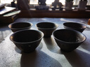 古石尊 主人杯鎏金茶杯粗陶手工品茗杯日式窯變茶盞茶具斗笠杯子功夫茶 窯變鎏金杯   花瓣杯 曬單實(shí)拍圖