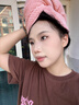 干發(fā)帽女超強吸水速干浴巾新款加大加長(cháng)包頭巾長(cháng)發(fā)浴帽洗頭擦頭 【粉色】一巾兩用 強勁吸水（60*100cm） 曬單實(shí)拍圖