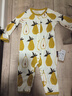 Milkbarn新生兒連體服寶寶長(cháng)袖包屁衣嬰兒春秋哈衣爬服連體衣 梨（連體服） 80cm (12-18m) 曬單實(shí)拍圖