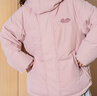 唐獅（TonLion）2024女字母繡花立領(lǐng)帶帽羽絨服 蜜桃粉 L  曬單實拍圖
