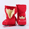 兔八八秋冬嬰兒棉鞋軟底高幫加棉0-1歲男女寶寶保暖鞋腳套拉鏈防水 紅色虎頭 內存13.5厘米，幫高20厘米 曬單實(shí)拍圖