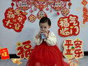 優(yōu)奇女童連衣裙春秋裝紅色喜慶裙子?jì)雰簩殞毎偬熘軞q抓周公主裙送禮服 曬單實(shí)拍圖