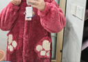 靜韻【超柔軟】草莓熊睡袍女秋冬珊瑚絨加絨加厚睡衣套裝 曬單實拍圖