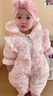 迪士尼嬰兒棉服春秋冬加厚棉服冬裝連體衣女寶寶外出服抱服新生兒加厚童 粉色 雛菊 73cm 12-16斤 曬單實(shí)拍圖