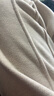 子牧棉麻秋冬裝 女韓版毛呢開叉闊腿褲寬松長褲百搭時尚休閑褲0225 杏色加絨 XXL(建議120-130斤) 曬單實拍圖