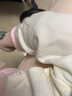 人之初嬰兒衣服秋冬季0-3月6男女寶寶連體衣新生兒夾棉偏開(kāi)棉哈衣棉衣 粉色小熊 59cm 曬單實(shí)拍圖