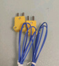 K型熱電偶探頭感溫線 電熱偶點溫線溫控線爐溫測試線混凝土測溫線 藍色鐵氟龍 20米線 曬單實拍圖
