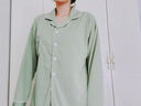 雅鹿睡衣女春秋2025新款純棉睡衣女士夏季翻領(lǐng)家居服套裝大碼可外穿 NSWJH-薄荷綠 【7A抗菌純棉套裝】 L 【推薦100-120斤】 曬單實(shí)拍圖