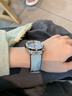 DINIMI手表女學(xué)生時(shí)尚潮流輕奢小眾高級感女士品牌多功能大表盤(pán)石英腕表 冰川藍 曬單實(shí)拍圖