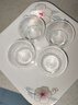手工復古清酒壺套裝溫酒燙酒玻璃壺簡(jiǎn)約家用一兩白酒杯錘紋古風(fēng) 透明款清酒杯四支 曬單實(shí)拍圖