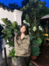 派吉鯊美式復古軍綠色仿麂皮絨夾克厚外套女初秋冬季2025新款翻領(lǐng)棒球服【軍綠色】【美拉德穿搭/小香風(fēng)/M 90-100 曬單實(shí)拍圖