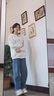 格子連帽開衫衛(wèi)衣女2025新款秋冬加絨加厚寬松慵懶風(fēng)早春拉鏈外套 白色【春秋薄款】 M 曬單實拍圖