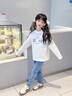 巴拉巴拉童裝女童牛仔褲2025春裝兒童小腳褲子中大童時(shí)尚繡花休閑長(zhǎng)褲潮流 牛仔中藍(lán)88201 130 曬單實(shí)拍圖