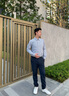 Scofield【新疆棉】男士24年秋季新款小格子磨毛簡(jiǎn)約休閑打底長(zhǎng)袖襯衫 綠色 XL (180) 曬單實(shí)拍圖