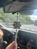索飾高檔水晶汽車掛件女士車內(nèi)吊飾車載掛件車內(nèi)吊墜裝飾送禮物四葉草 高貴香檳金-(雙層楓葉) 曬單實拍圖