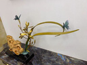 榮芙全黃銅蘭花擺件梅蘭竹菊工藝品新中式客廳入戶玄關(guān)桌面喬遷裝飾品 蘭(長66寬14高42CM)禮盒裝 曬單實拍圖